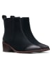 Clarks Leren enkellaarzen zwart