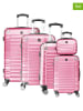 Geographical Norway 5tlg. Hardcase-Trolleyset "Sourcing" in Rosa