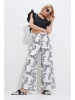 trendyol Broek wit/antraciet