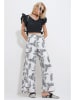 trendyol Broek wit/antraciet