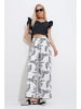 trendyol Broek wit/antraciet