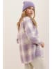 trendyol Bluse in Lila/ Weiß