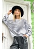 trendyol Sweatshirt in Schwarz/ Weiß