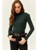 trendyol Sweter w kolorze ciemnozielonym
