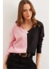 trendyol Bluse in Schwarz/ Rosa