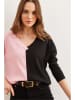 trendyol Blouse zwart/lichtroze