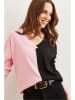 trendyol Blouse zwart/lichtroze