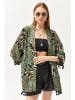 trendyol Kimono w kolorze czarno-brązowo-zielonym