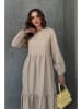 trendyol Linnen jurk beige