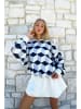 trendyol Sweatshirt in Dunkelblau/ Weiß/ Grau