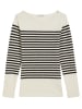 Marc O'Polo Longsleeve in Creme/ Schwarz