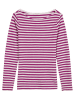 Marc O'Polo Longsleeve lichtgrijs/pruimkleurig