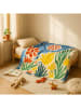 The Wild Hug Kuscheldecke "Little Garden" in Blau/ Grün/ Gelb - (L)170 x (B)130 cm