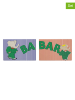 The Wild Hug 2er-Set: Tischsets "Babar" in Blau/ Rot - (L)45 x (B)30 cm