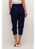 Cream Capribroek "Linee" donkerblauw