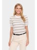 SAINT TROPEZ Pullover "Mila" in Weiß/ Beige
