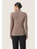 Soaked in Luxury Rollkragenpullover "Sina" in Hellbraun