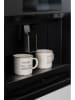 J Line 2-delige set: koppen "Family Home" wit/goudkleurig - (H)12,5 x Ø 9,5 cm