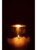 J Line Windlicht goudkleurig - (H)19 x Ø 18 cm