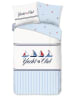 Good Morning Beddengoedset "Yachtclub" blauw/wit