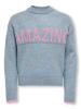 KIDS ONLY Pullover "Amour" in Hellblau/ Rosa