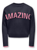 KIDS ONLY Sweter "Amour" w kolorze granatowo-jasnoróżowym
