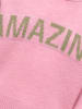 KIDS ONLY Sweter "Amour" w kolorze beżowo-jasnoróżowym