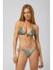 Beliza Bikini-Oberteil "Kate" in Silber/ Beige