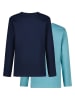 Vingino 2er-Set: Longsleeves in Hellblau/ Dunkelblau