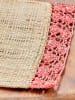 Rice Placemat beige/koraalrood - (L)32 x (B)44 cm