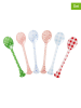 Rice 6-delige set: theelepels meerkleurig - (L)14 cm