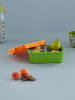 Rice Lunchbox in Grün/ Orange - (B)21 x (H)7,5 x (T)14 cm