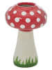 Rice Vaas rood/crème - (H)12 x Ø 8 cm