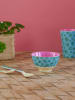 Rice Mueslischaal turquoise/roze - 300 ml