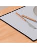 GAMUSI 4-delige set: placemats "Sabler" lichtgrijs