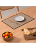 GAMUSI 4-delige set: placemats "Sabler" taupe