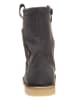 POM POM Leder-Winterboots in Dunkelblau