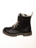 POM POM Leder-Boots in Schwarz