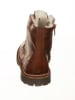 POM POM Leder-Boots in Hellbraun