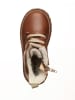 POM POM Leder-Boots in Hellbraun