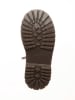 POM POM Leder-Boots in Hellbraun