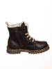 POM POM Leder-Boots in Braun