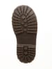 POM POM Leren boots donkerblauw
