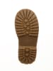 POM POM Leder-Boots in Hellbraun