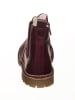 POM POM Leder-Boots in Lila