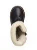 POM POM Leder-Winterstiefel in Schwarz