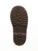 POM POM Leder-Winterstiefel in Lila