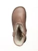 POM POM Leder-Boots in Hellbraun