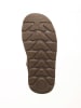 POM POM Leder-Boots in Hellbraun