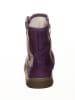 POM POM Leder-Boots in Lila